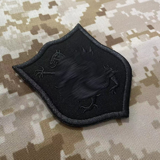 BKG DEVGRU Gold Squadron Low-Vis Lion Patch - Tactical Stealth Black Colorway