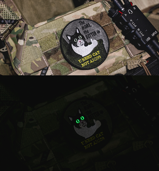 BKG Originial Design Ammunition Cat Luminous Embroidery Patch