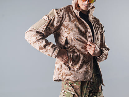 Product photo of BKG BE-Style Cold Fusion AOR1 Softshell Combat Jacket.