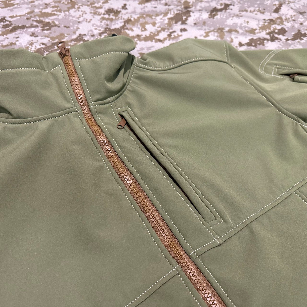BKG BE-Style Cold Fusion Gen1 Coyote Green Softshell Combat Jacket