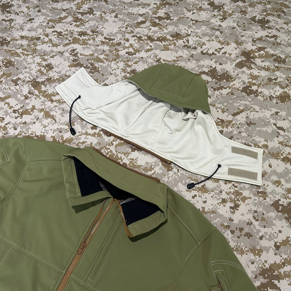 BKG BE-Style Cold Fusion Gen1 Coyote Green Softshell Combat Jacket