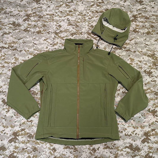 BKG BE-Style Cold Fusion Gen1 Coyote Green Softshell Combat Jacket